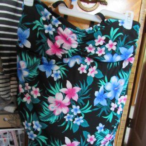 Catalina Size 2X (18W-20W) Tropical Womens One Piece Swim Suit